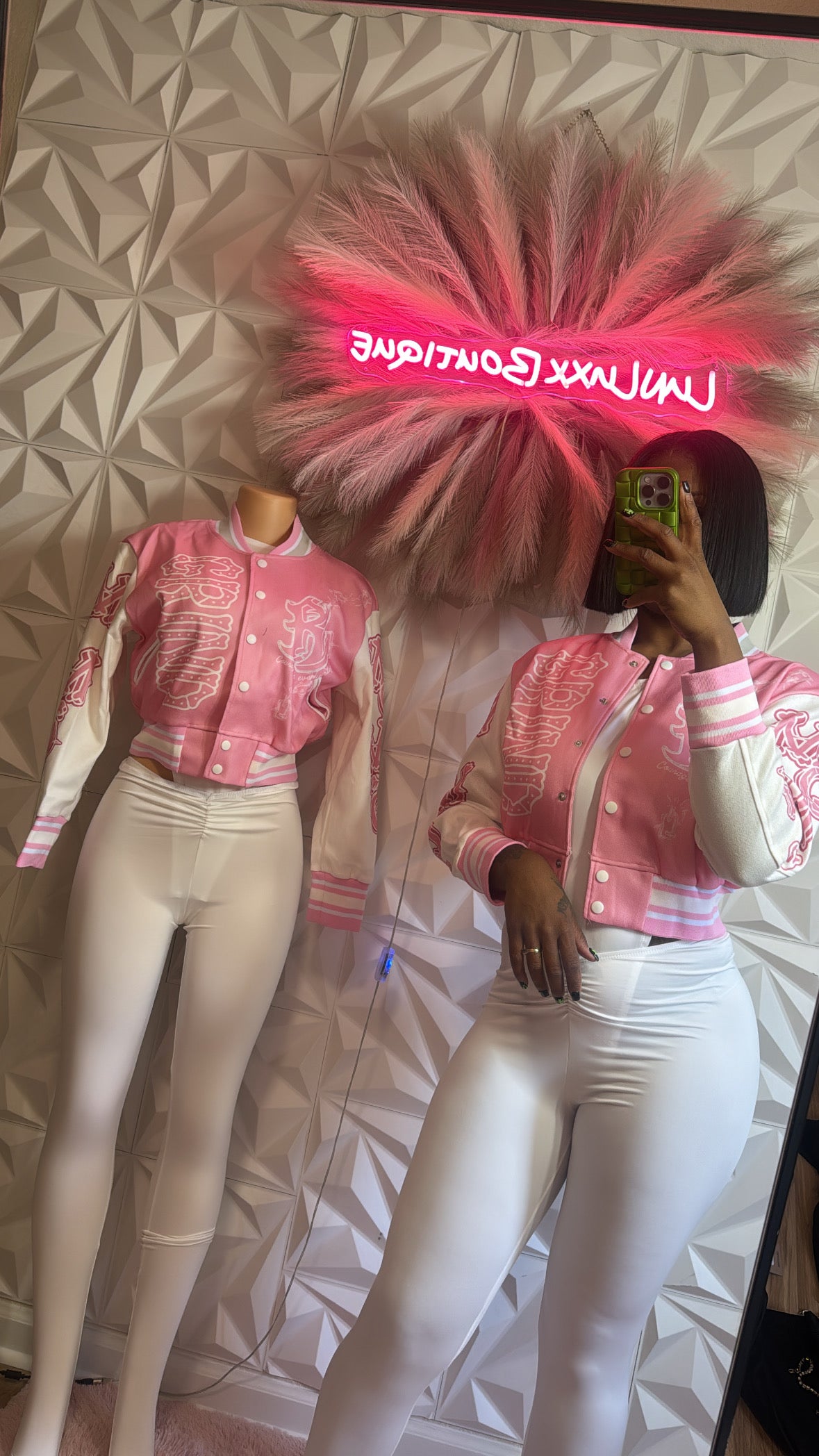 Pink Luxe Varsity Jacket