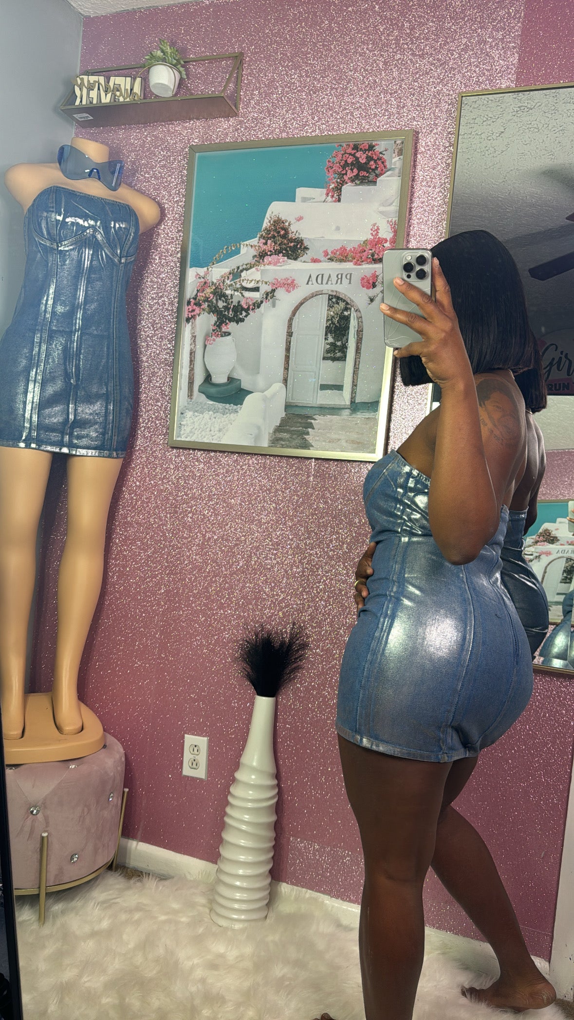 Metallic Dream Mini Dress