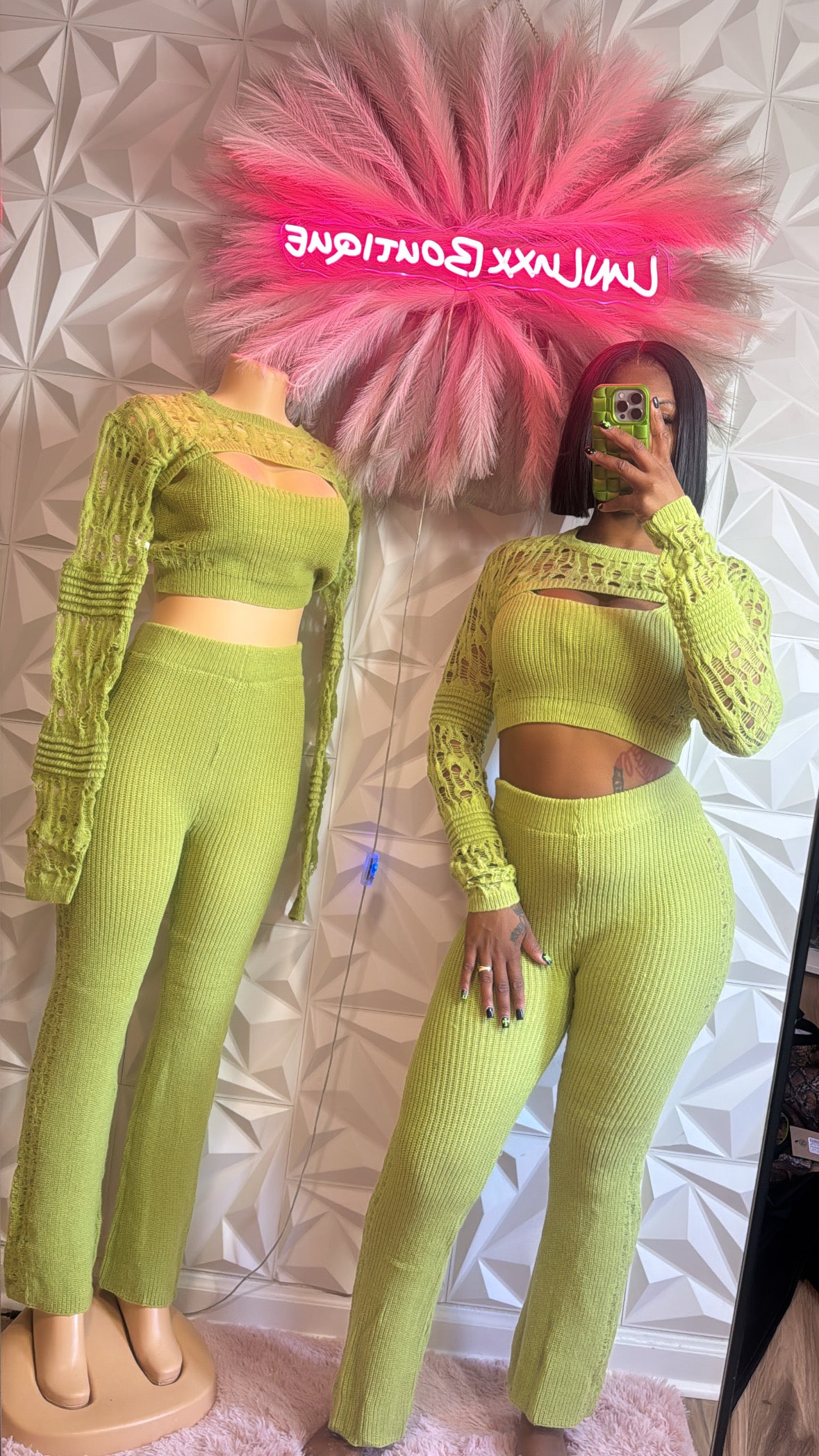 Lime Vibes Knit Set