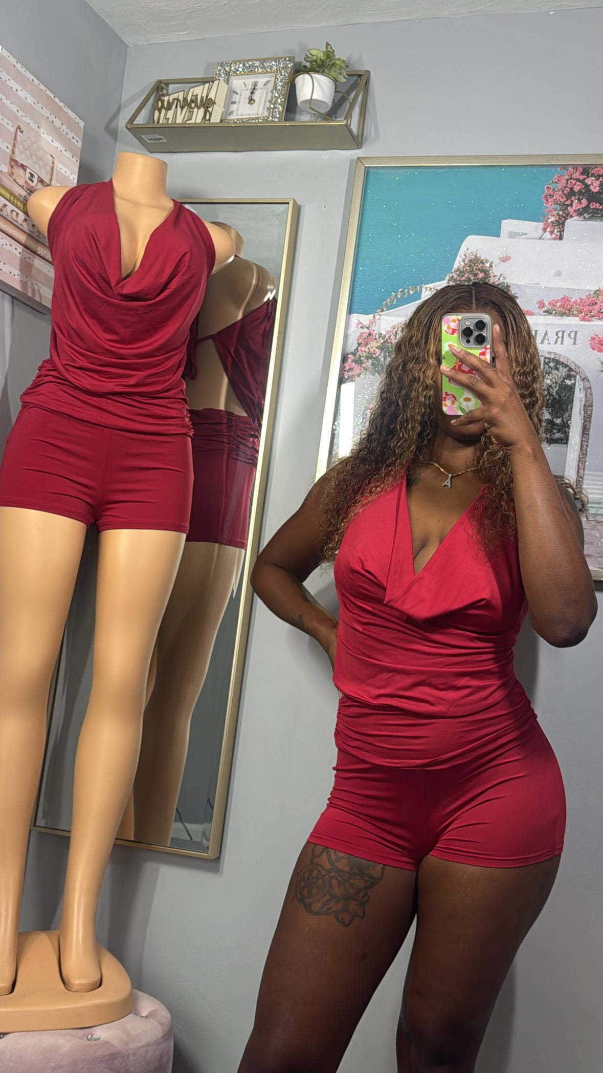 Crimson Drape Set