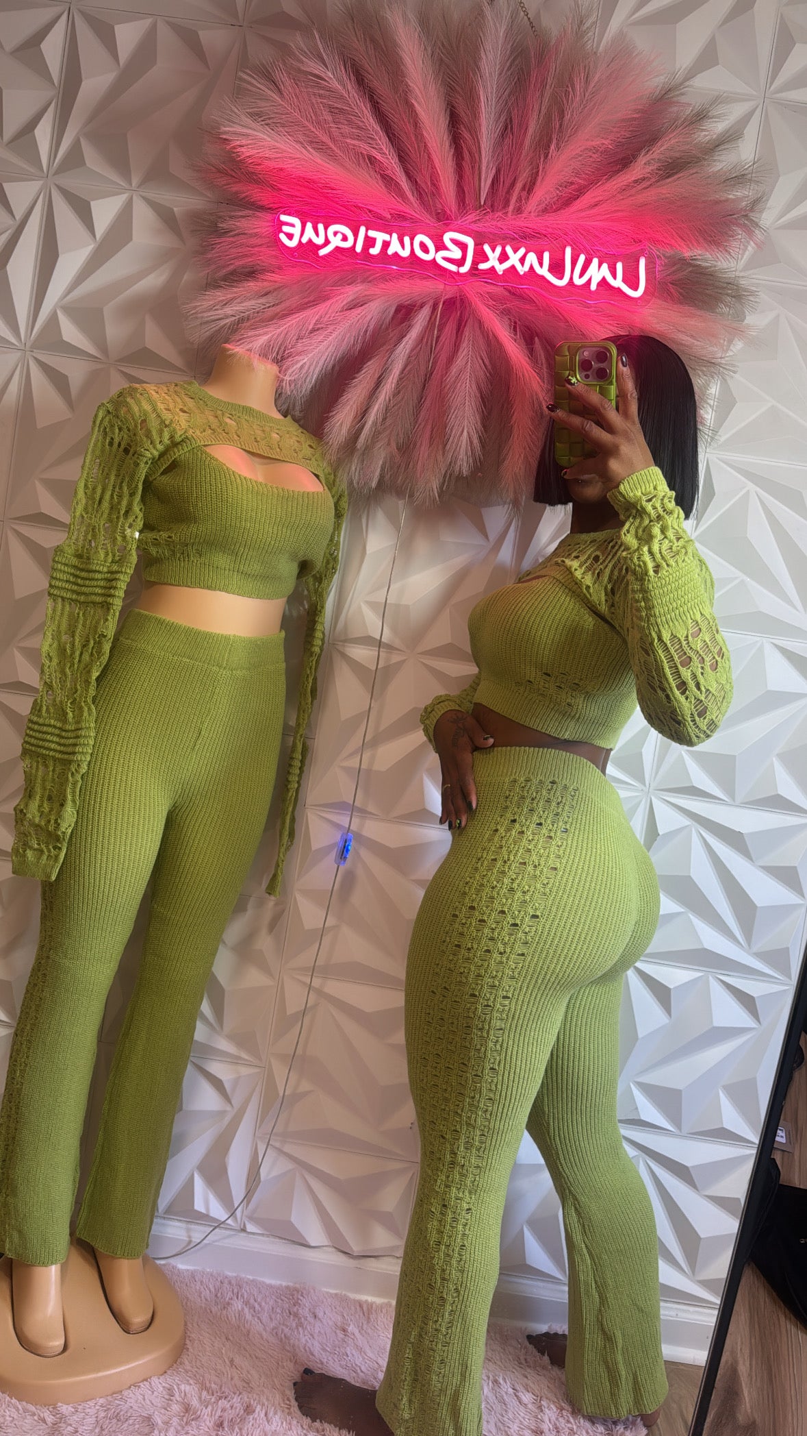Lime Vibes Knit Set