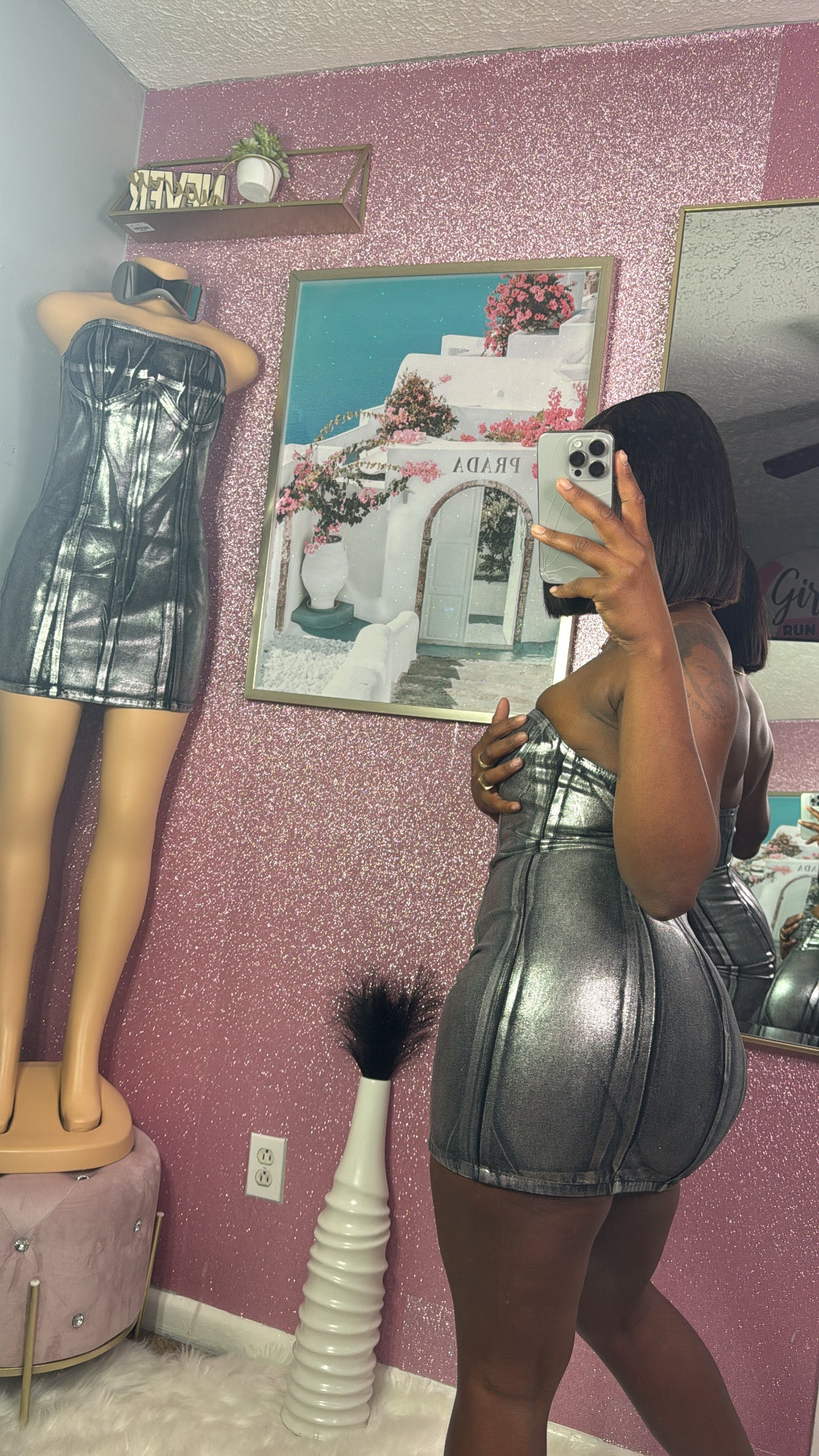 Metallic Dream Mini Dress