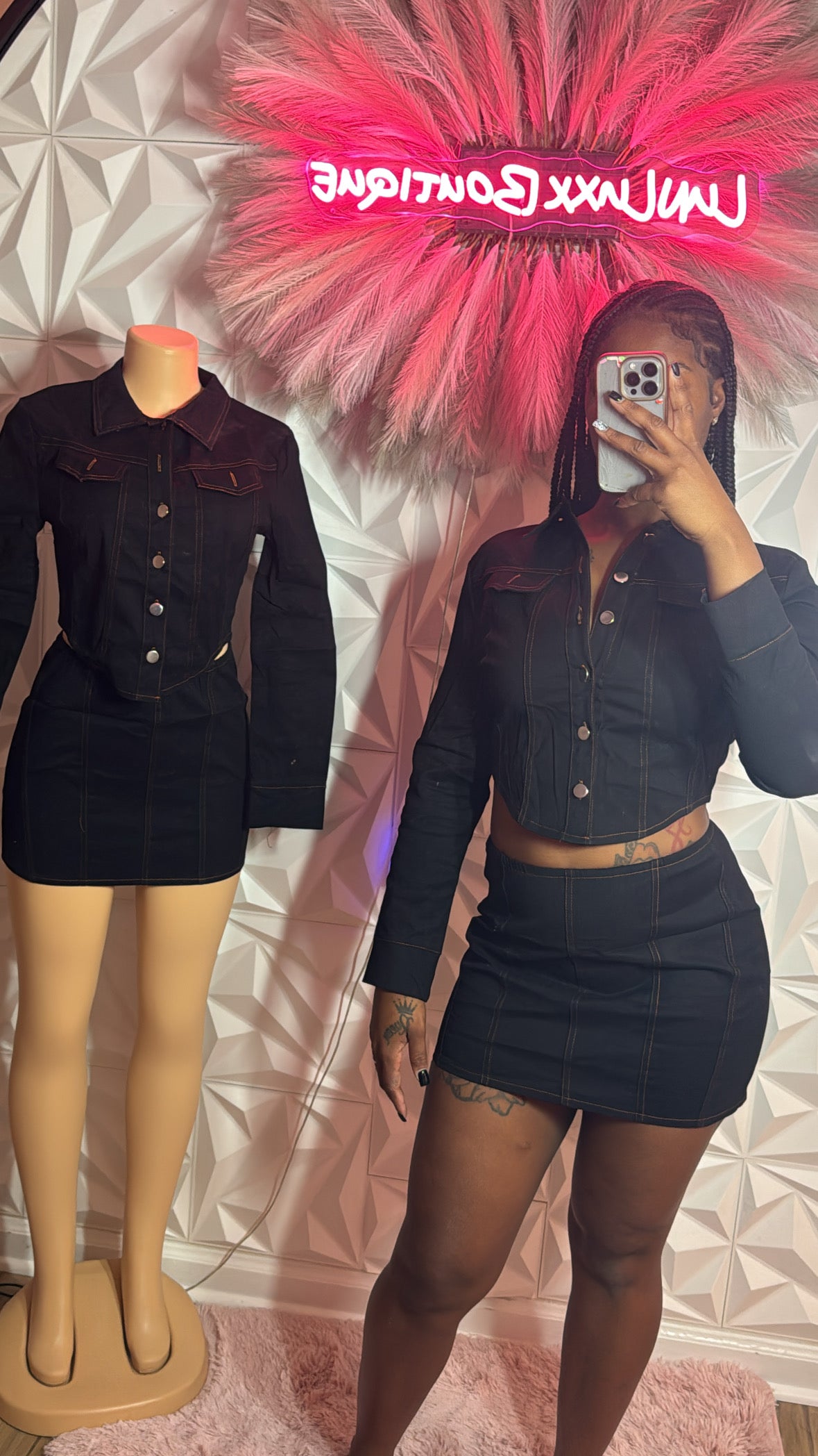 City Chic Two-Piece Skirt Set