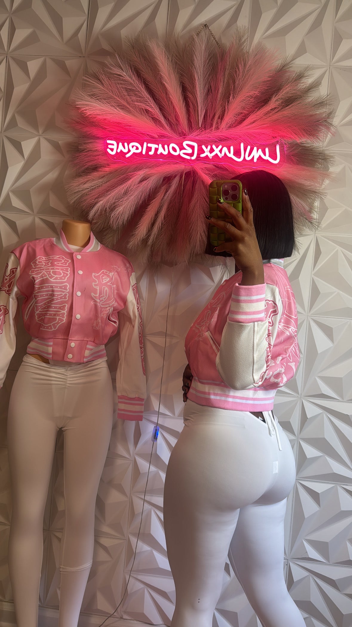 Pink Luxe Varsity Jacket