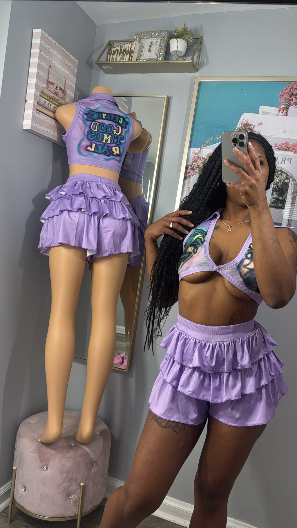 Lilac Ruffle Babe Set