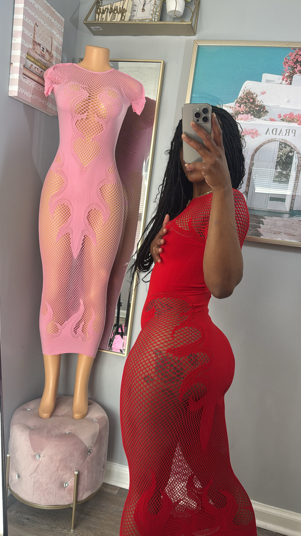 Mesh Maxi Dress