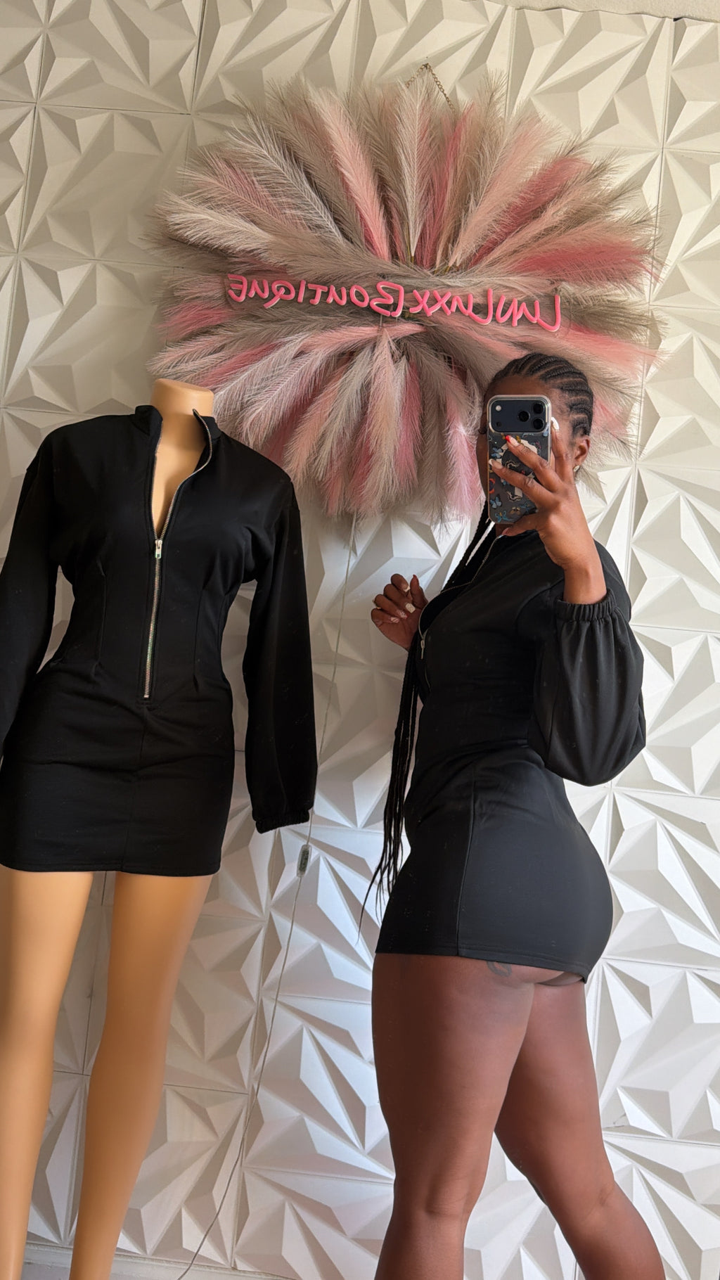 Effortless Baddie Zip Dress