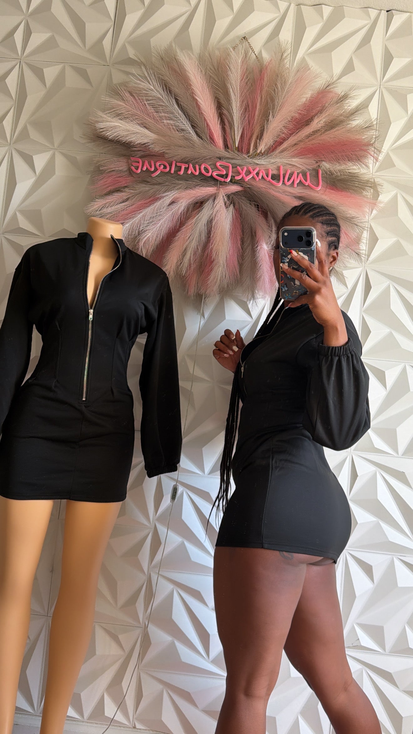 Effortless Baddie Zip Dress