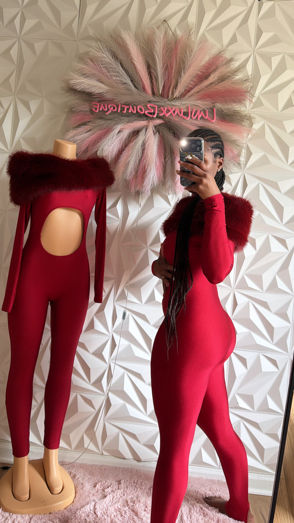 Luxury Statement Fur Jumpsuit