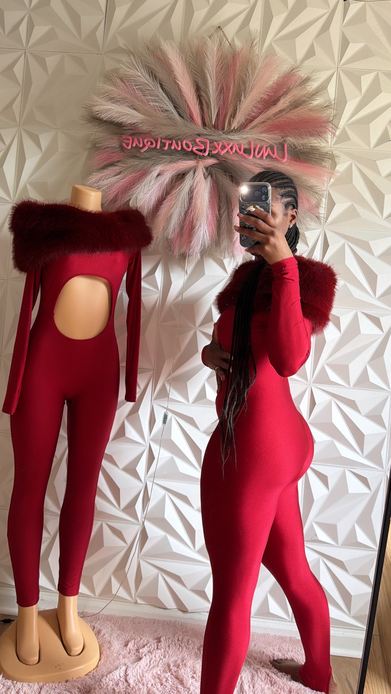 Luxury Statement Fur Jumpsuit
