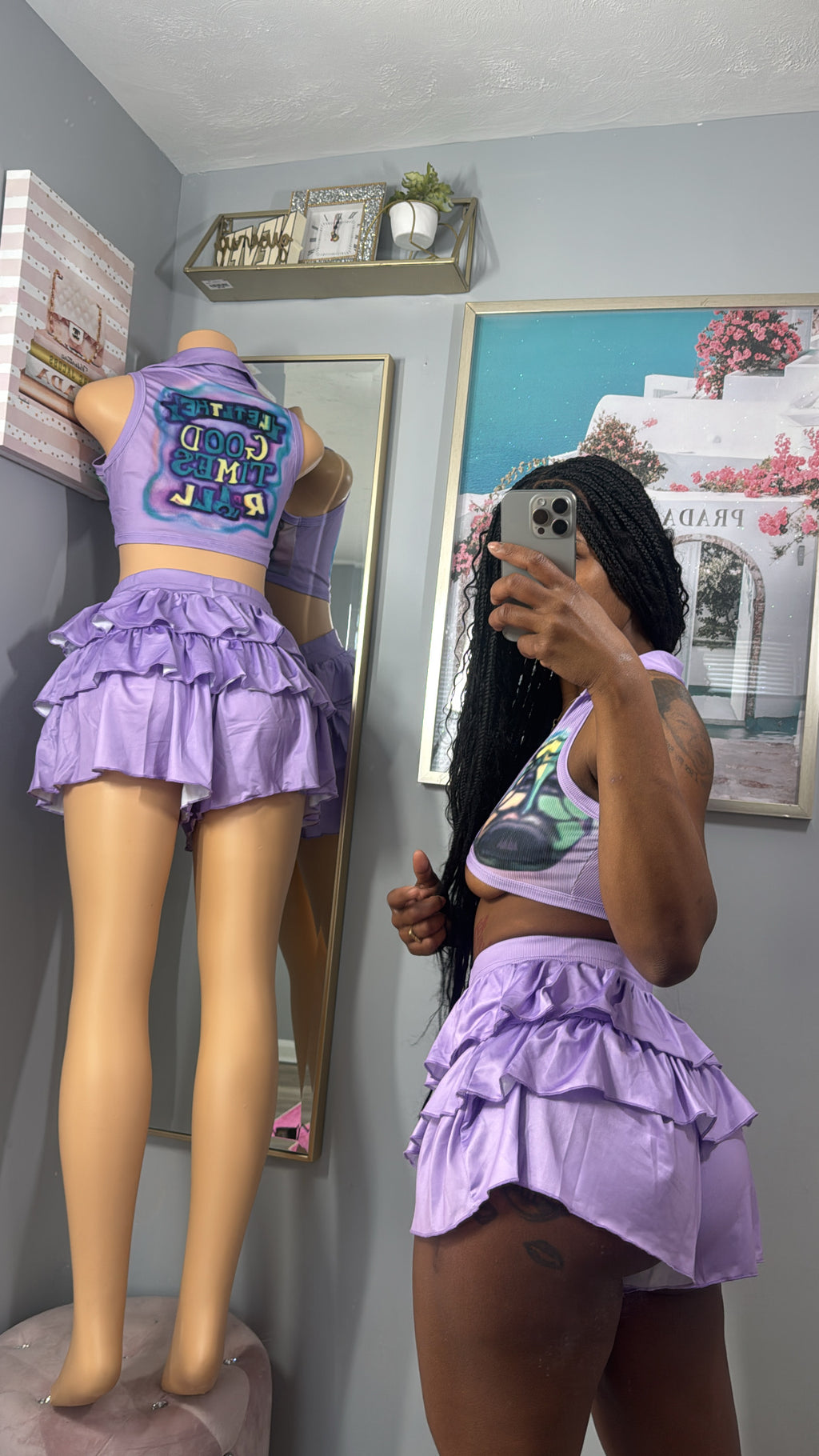 Lilac Ruffle Babe Set