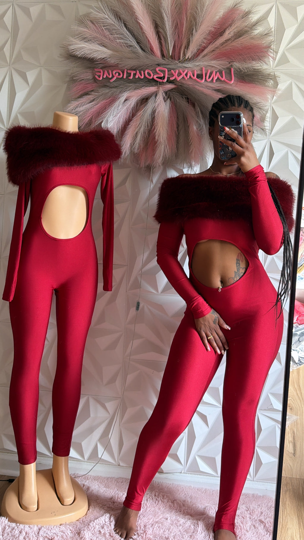 Luxury Statement Fur Jumpsuit
