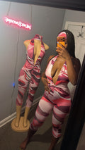 Sunset Glow Halter Jumpsuit