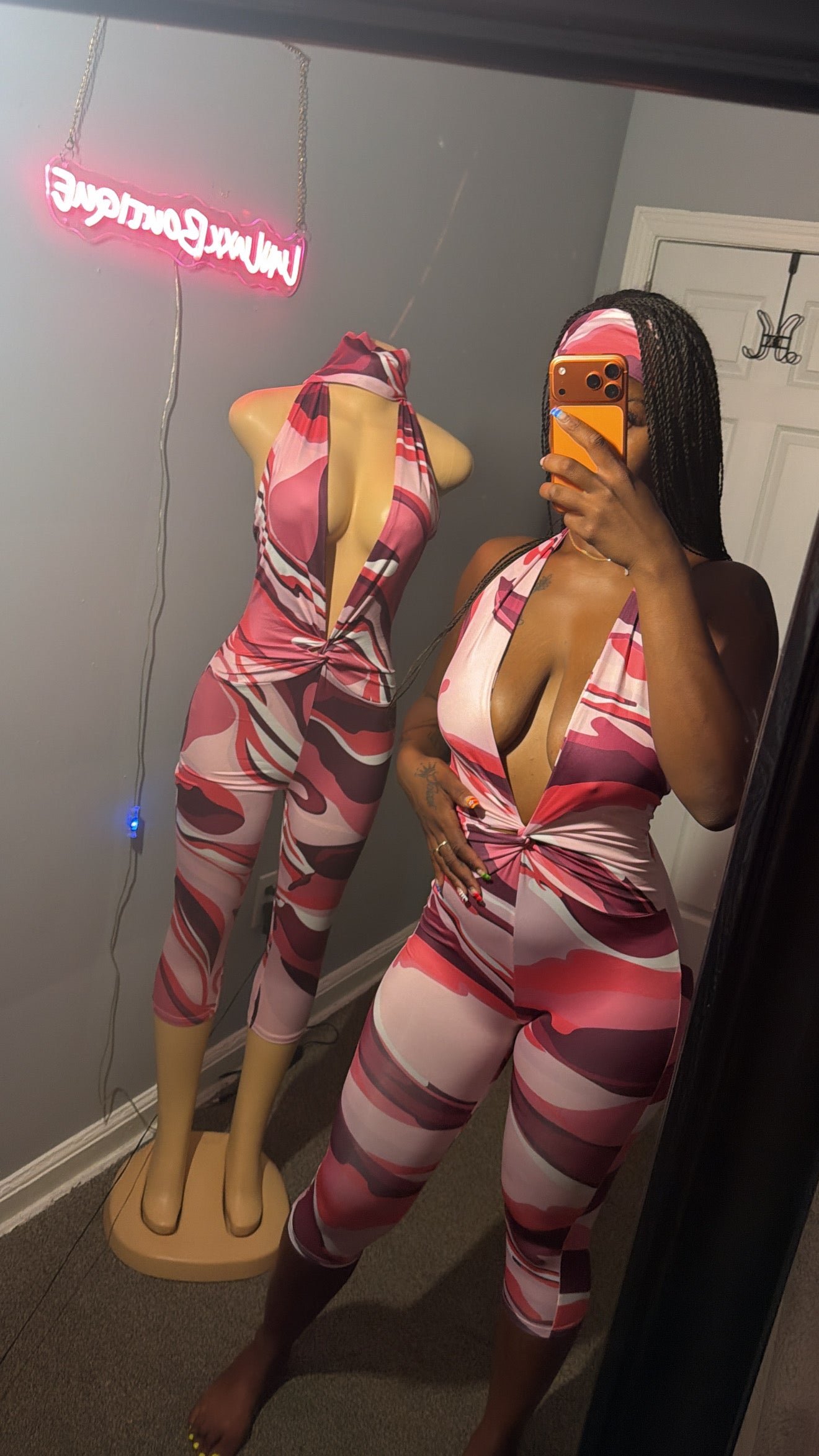 Sunset Glow Halter Jumpsuit