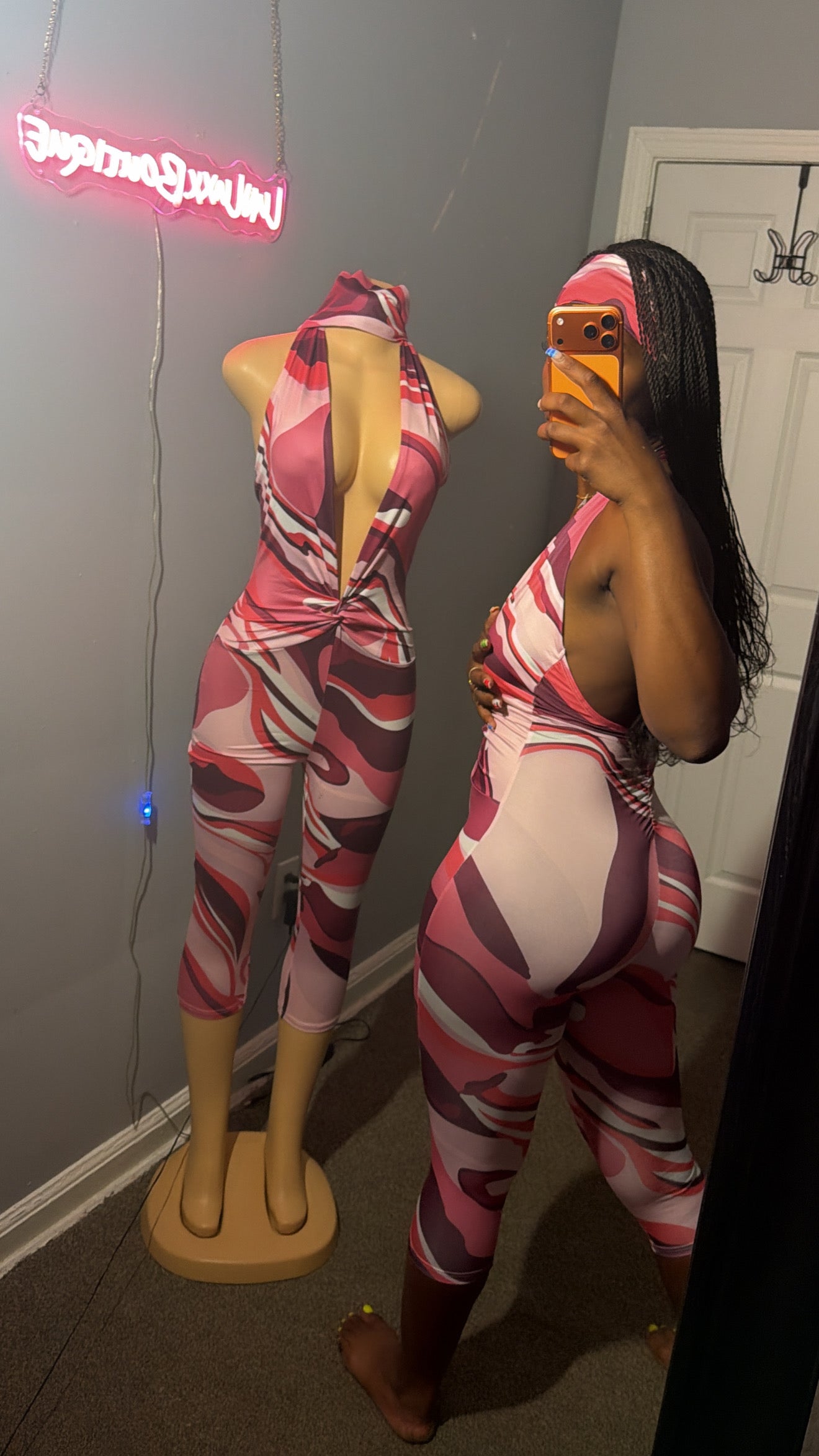 Sunset Glow Halter Jumpsuit